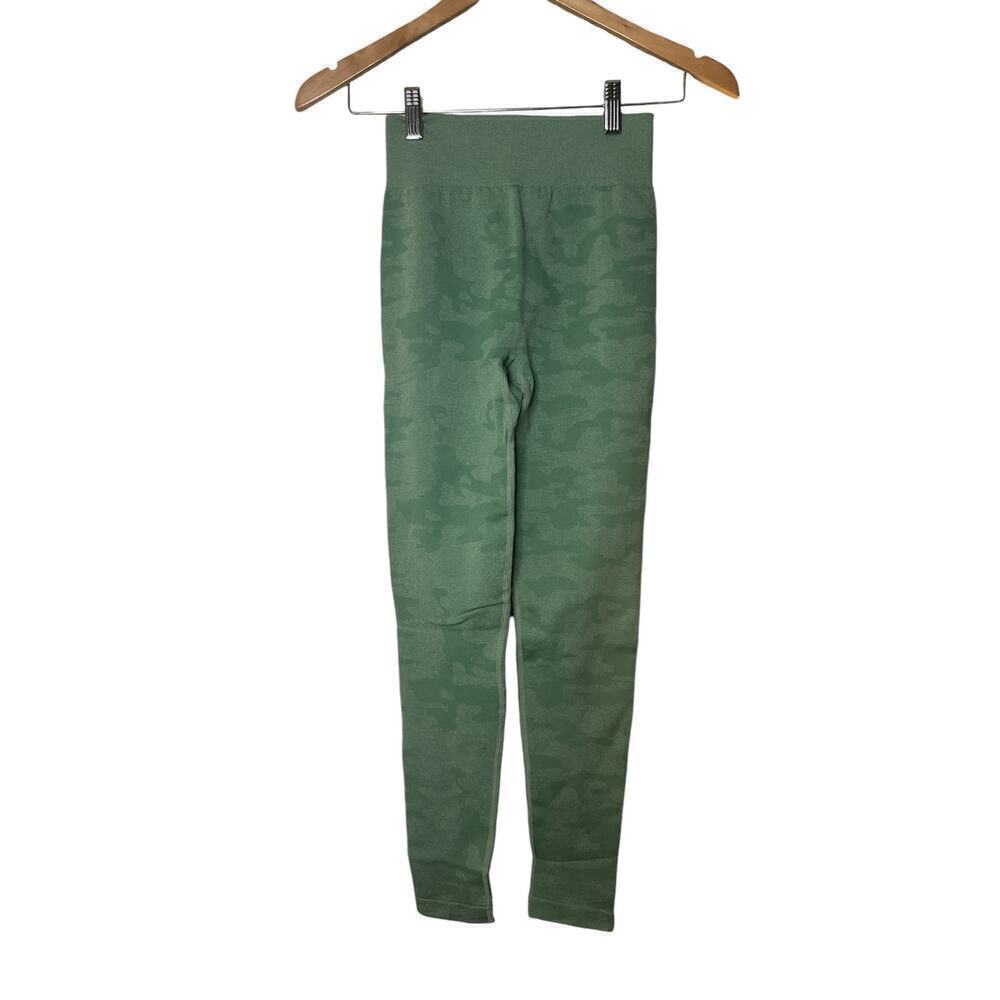 Rawgear Women's Seamless High Waisted Camo Yoga Leggings Pants Size S Green NWT